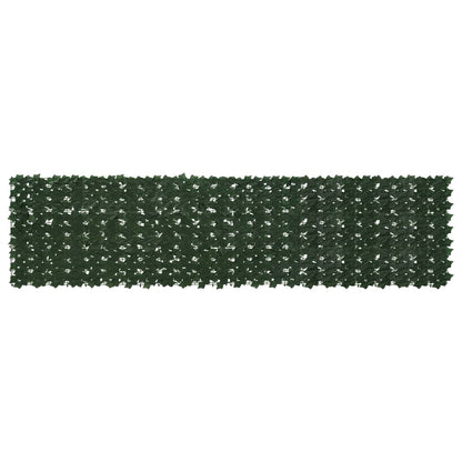 Balkonscherm met bladeren Donkergroen 300 x 75 cm