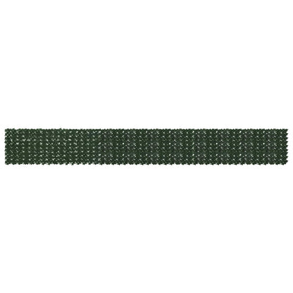 Balkonscherm met bladeren Donkergroen 600 x 75 cm