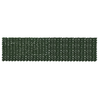 Balkonscherm met bladeren Donkergroen 400 x 100 cm