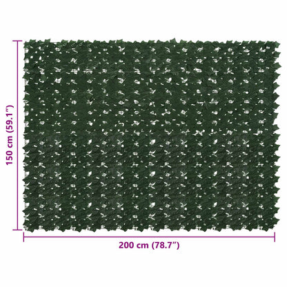 Balkonscherm met bladeren Donkergroen 200 x 150 cm