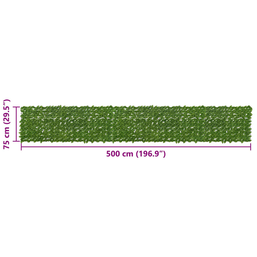 Balkonscherm met bladeren Groen en Geel 500 x 75 cm