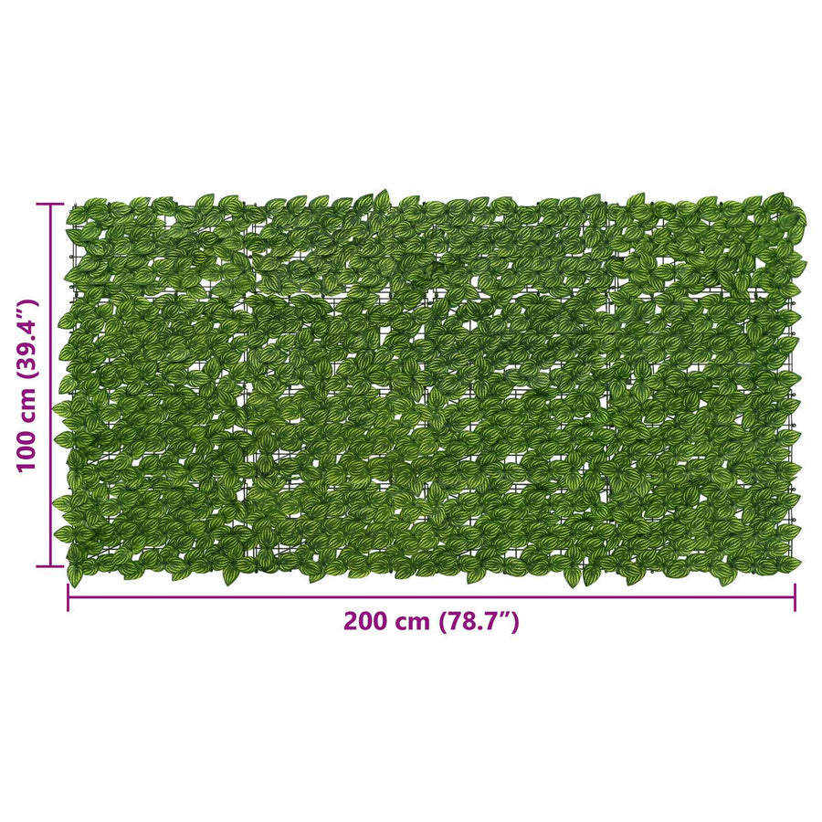 Balkonscherm met bladeren Groen en Geel 200 x 100 cm