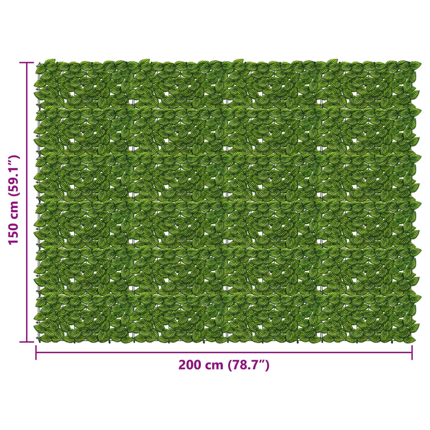 Balkonscherm met bladeren Groen en Geel 200 x 150 cm