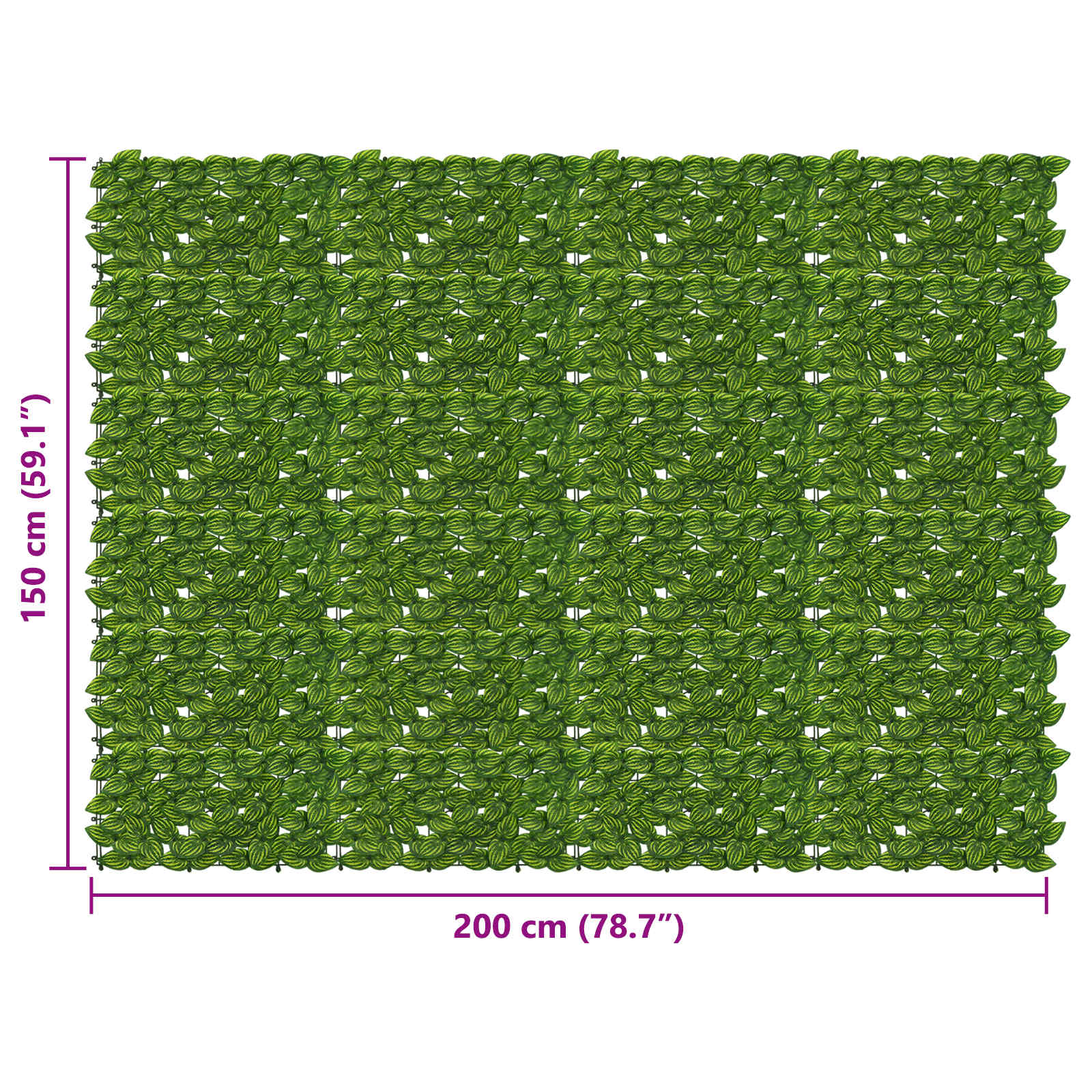 Balkonscherm met bladeren Groen en Geel 200 x 150 cm
