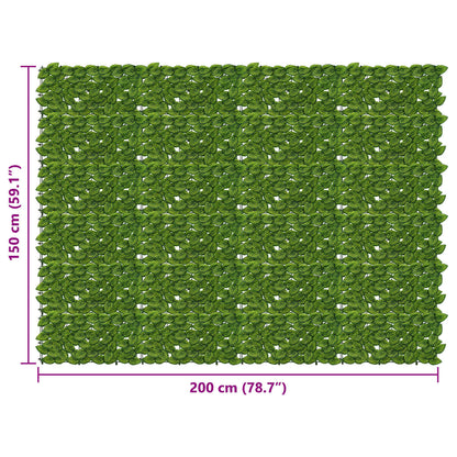 Balkonscherm met bladeren Groen en Geel 200 x 150 cm
