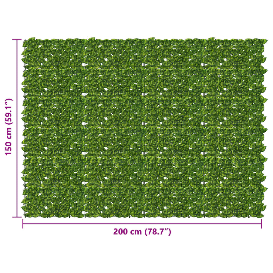 Balkonscherm met bladeren Groen en Geel 200 x 150 cm