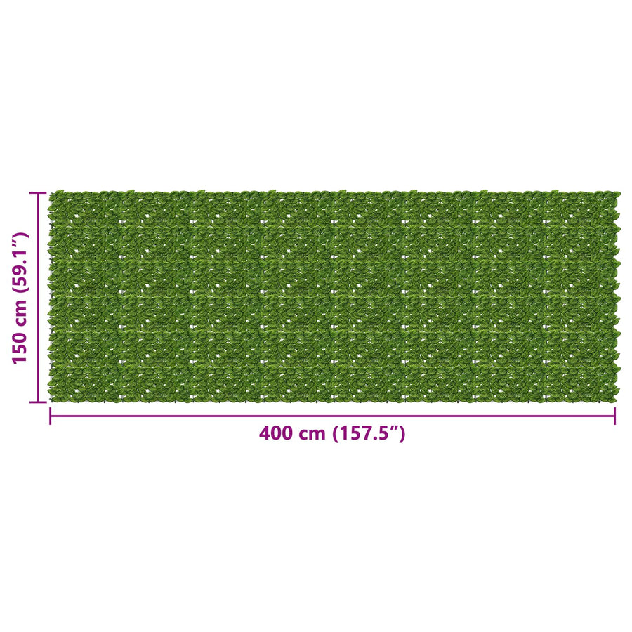 Balkonscherm met bladeren Groen en Geel 400 x 150 cm