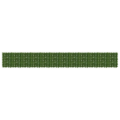 Balkonscherm met bladeren Groen 600 x 75 cm