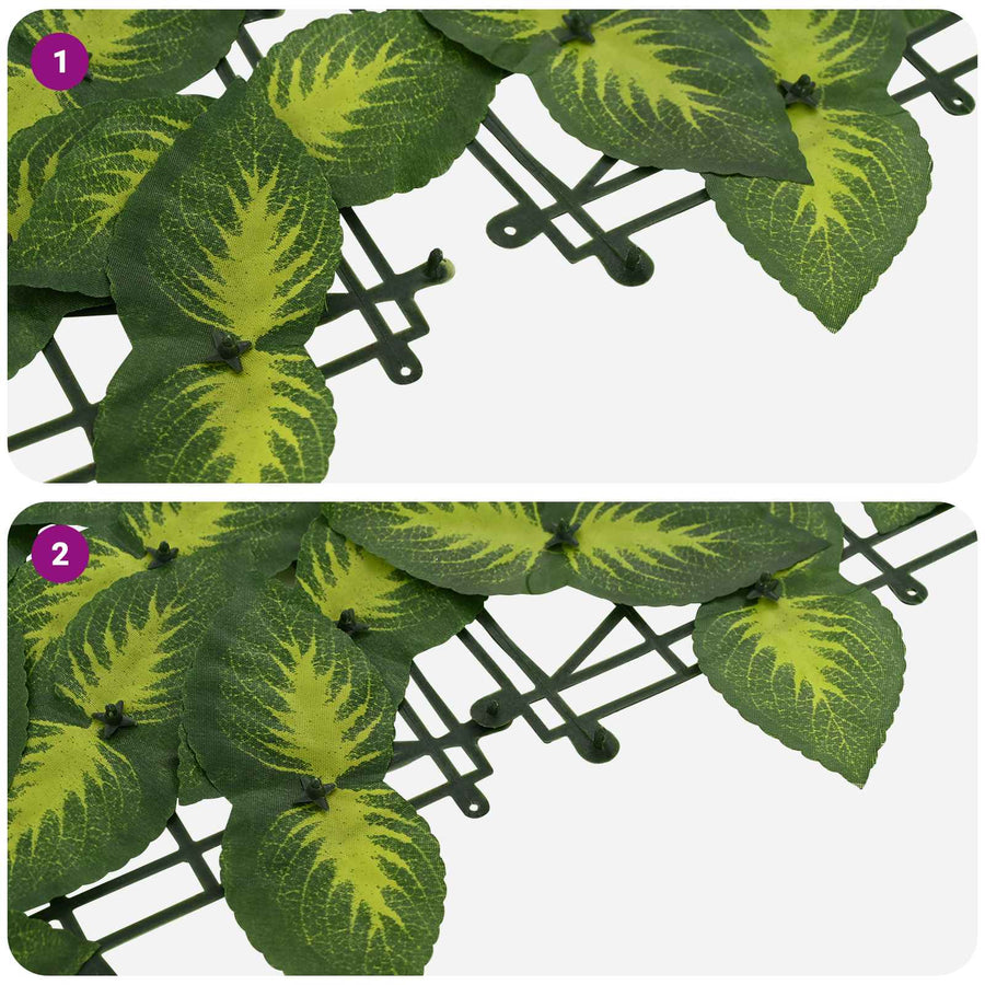 Balkonscherm met bladeren Groen en Geel 500 x 75 cm