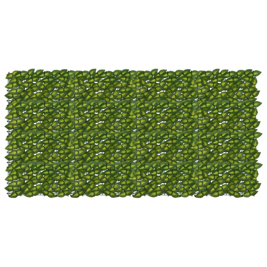 Balkonscherm met bladeren Groen en Geel 200 x 100 cm