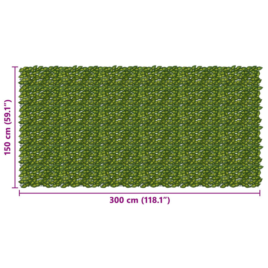 Balkonscherm met bladeren Groen en Geel 300 x 150 cm