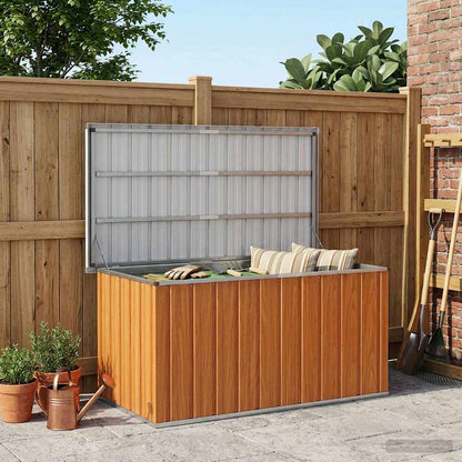 Buitenopslagdoos Hout 129 x 67 x 65 cm Gegalvaniseerd staal
