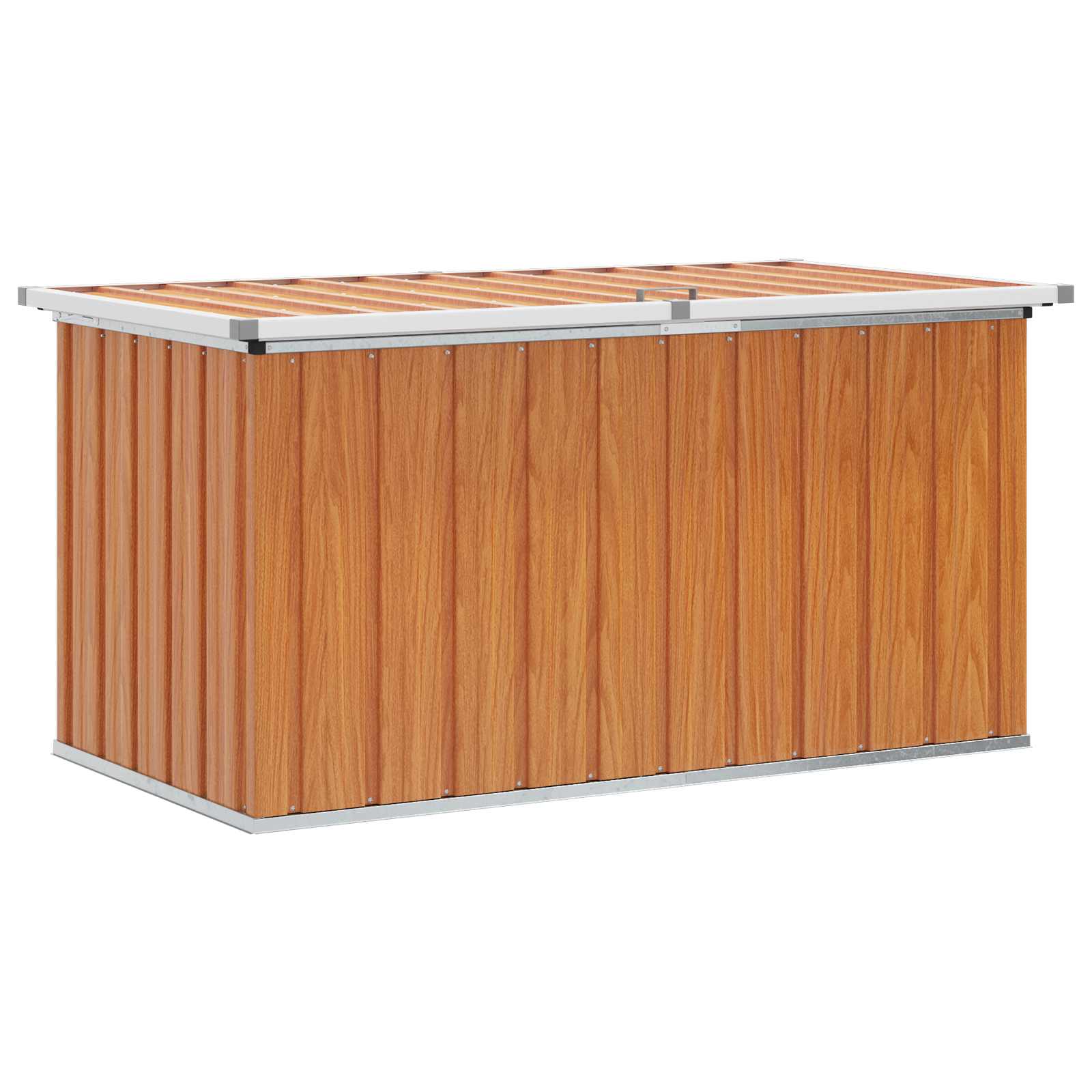 Buitenopslagdoos Hout 129 x 67 x 65 cm Gegalvaniseerd staal