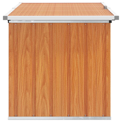 Buitenopslagdoos Hout 129 x 67 x 65 cm Gegalvaniseerd staal