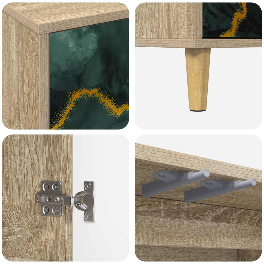Dressoir WIJHE Sonoma 69 x 33 x 75 cm Bewerkt hout