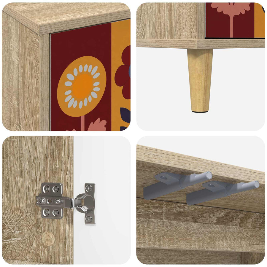 Dressoir ESSEN Sonoma 69 x 33 x 75 cm Bewerkt hout