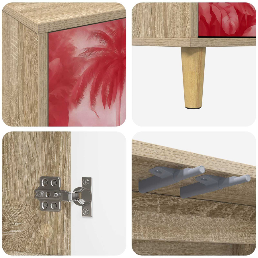 Dressoir AACHEN Sonoma 69 x 33 x 75 cm Bewerkt hout
