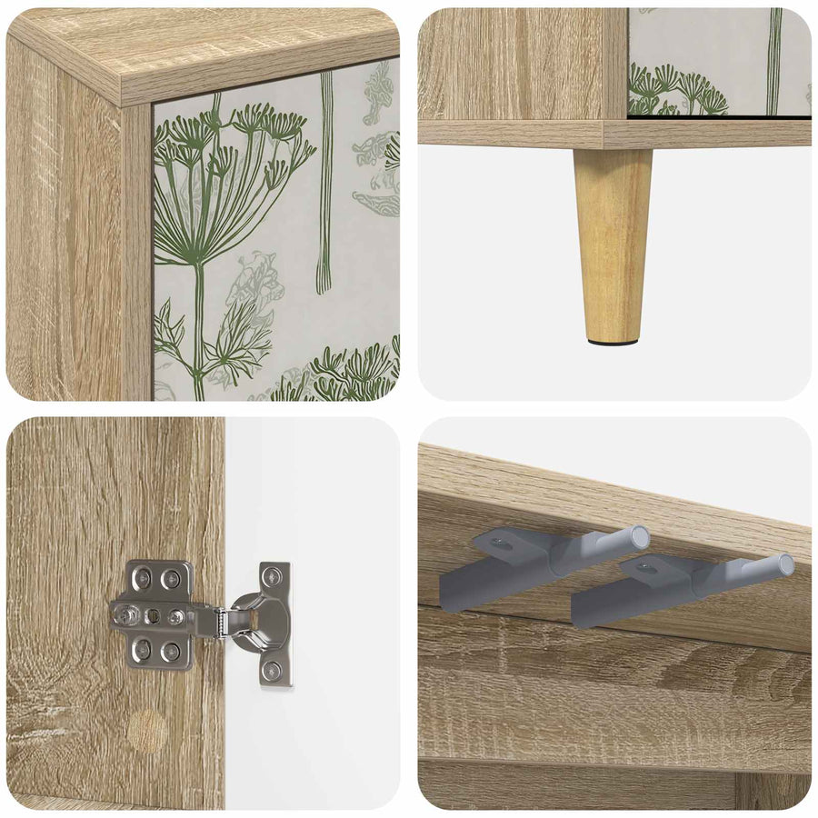 Dressoir GOTHA Sonoma 69 x 33 x 75 cm Bewerkt hout