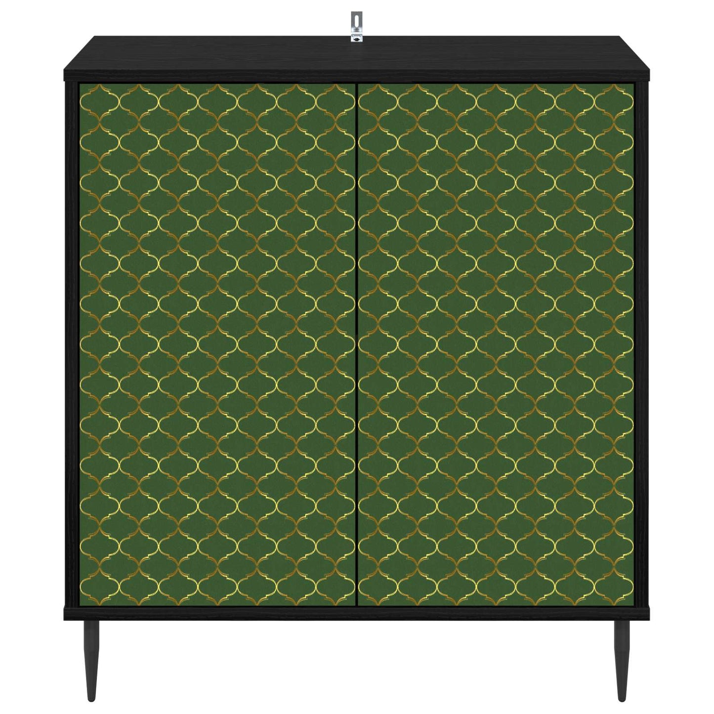 Dressoir GELEEN Zwart eiken 69 x 33 x 76 cm Bewerkt hout