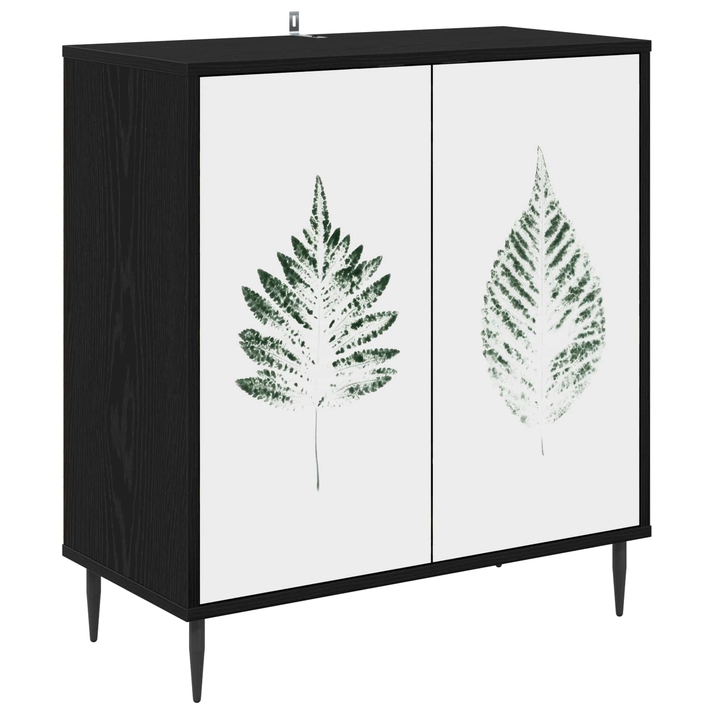 Dressoir HANAU Zwart eiken 69 x 33 x 76 cm Bewerkt hout
