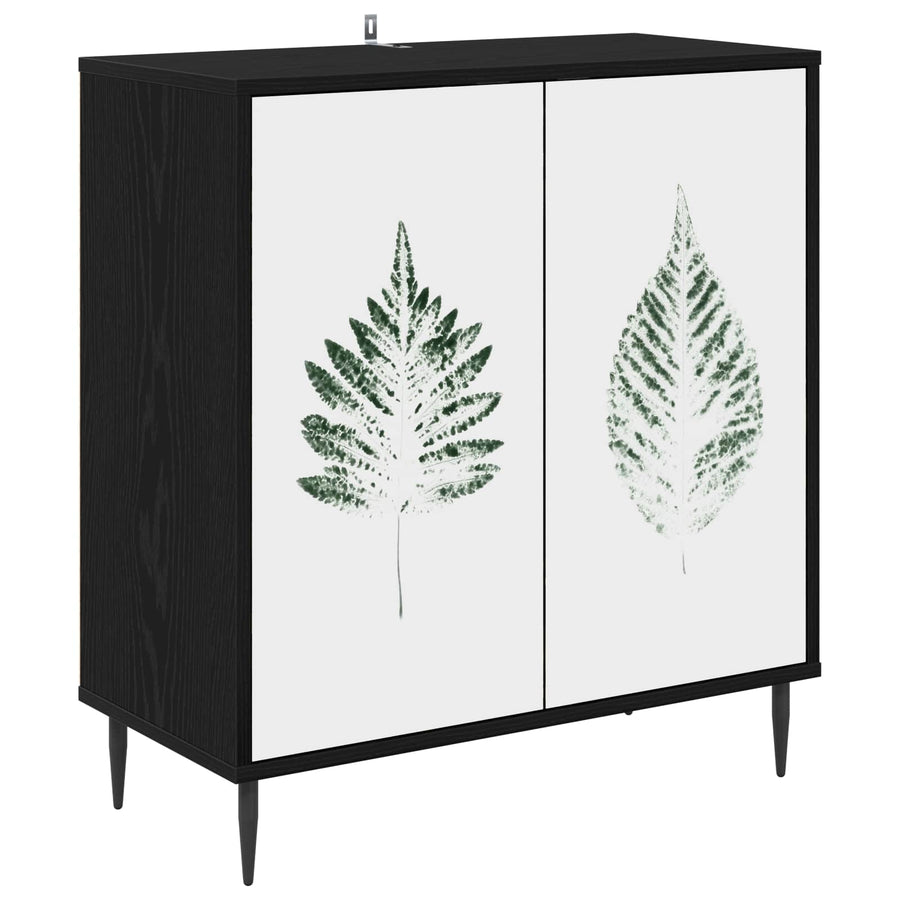 Dressoir HANAU Zwart eiken 69 x 33 x 76 cm Bewerkt hout