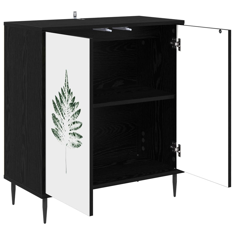Dressoir HANAU Zwart eiken 69 x 33 x 76 cm Bewerkt hout