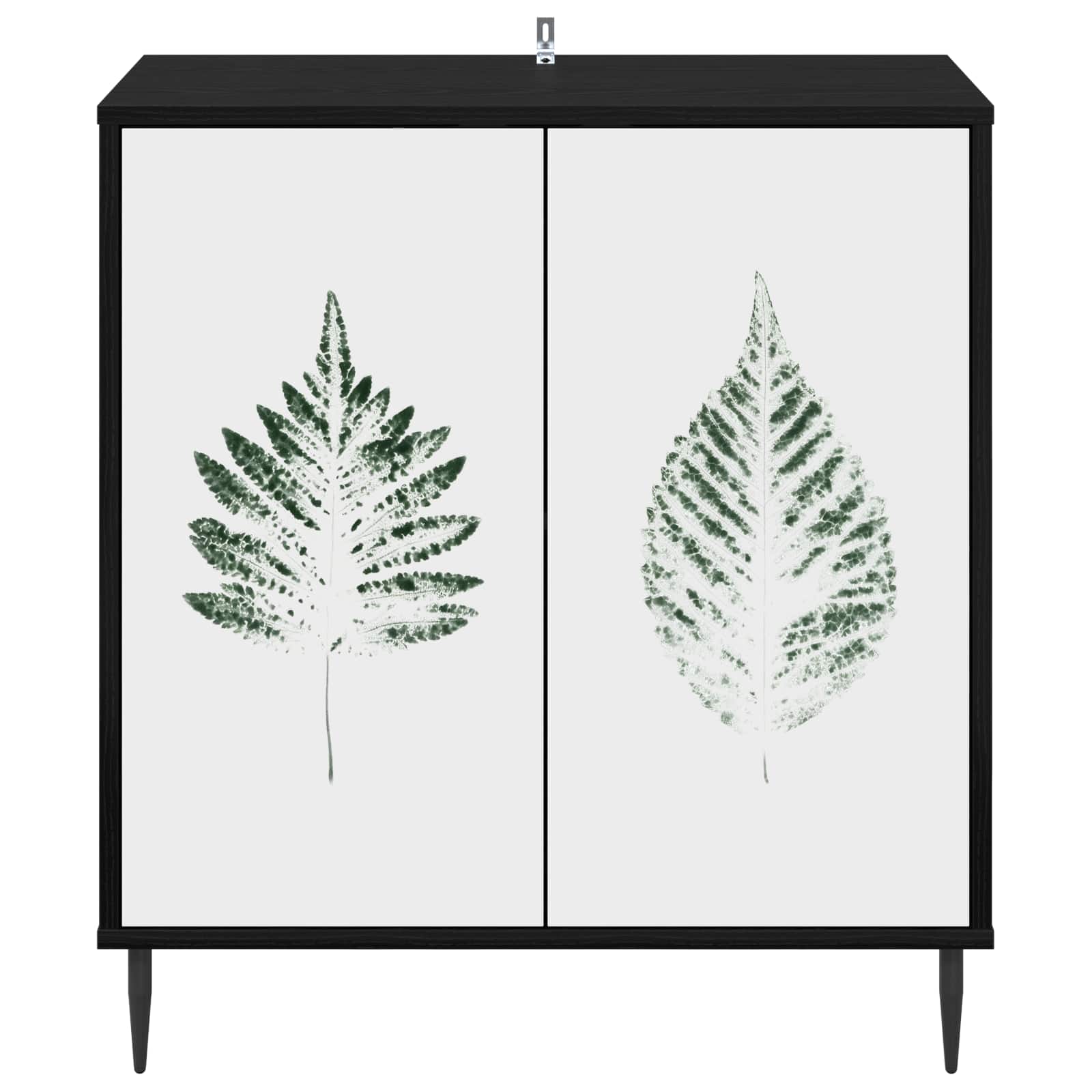 Dressoir HANAU Zwart eiken 69 x 33 x 76 cm Bewerkt hout