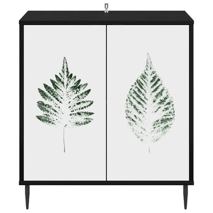 Dressoir HANAU Zwart eiken 69 x 33 x 76 cm Bewerkt hout