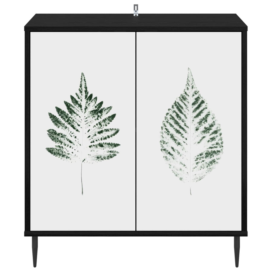 Dressoir HANAU Zwart eiken 69 x 33 x 76 cm Bewerkt hout