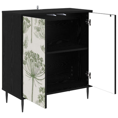 Dressoir GOTHA Zwart eiken 69 x 33 x 76 cm Bewerkt hout