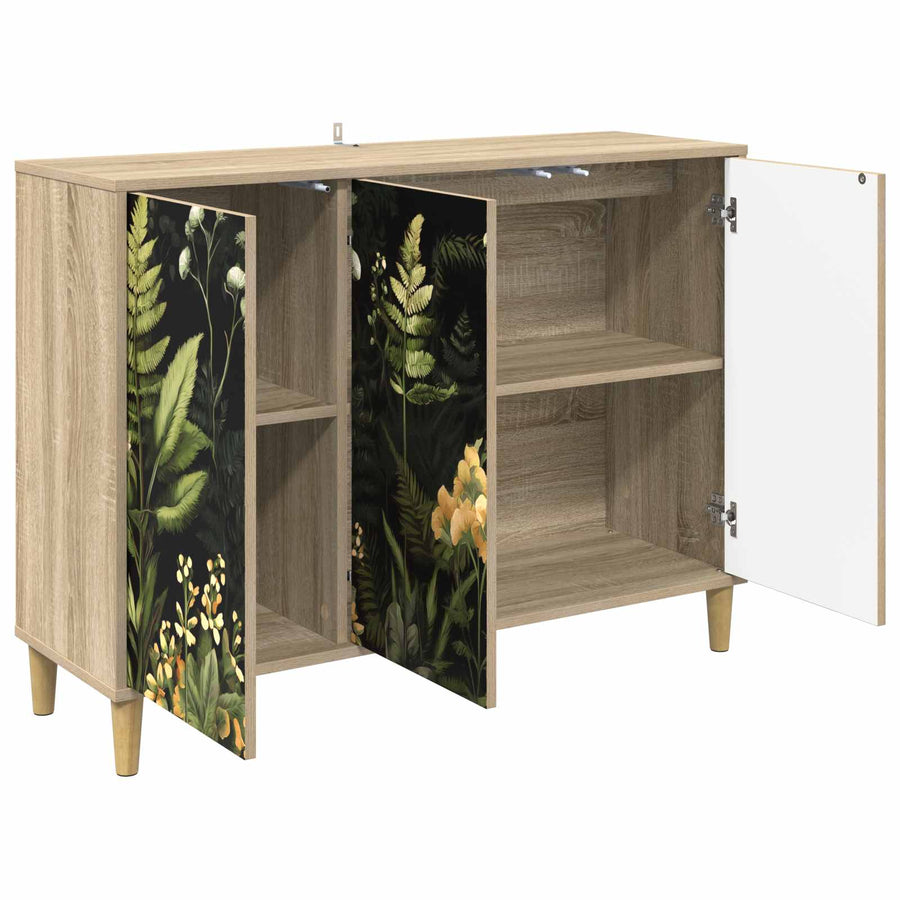 Dressoir RHENEN Sonoma 102 x 33 x 75 cm Bewerkt hout