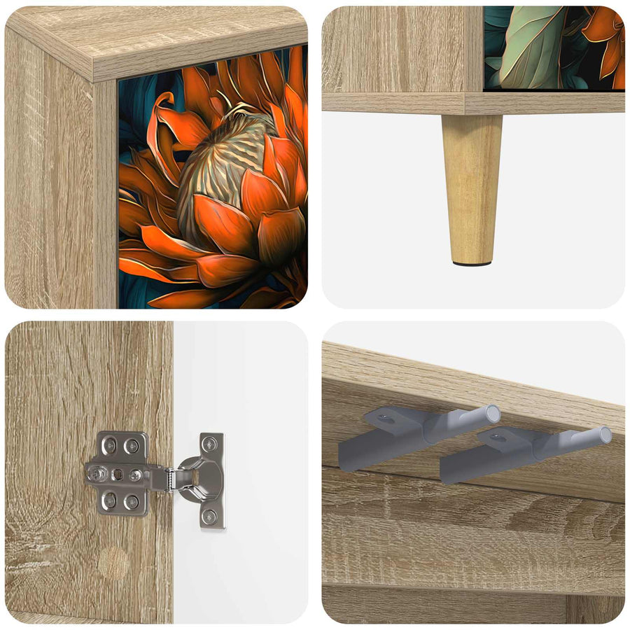 Dressoir LOCHEM Sonoma 102 x 33 x 75 cm Bewerkt hout