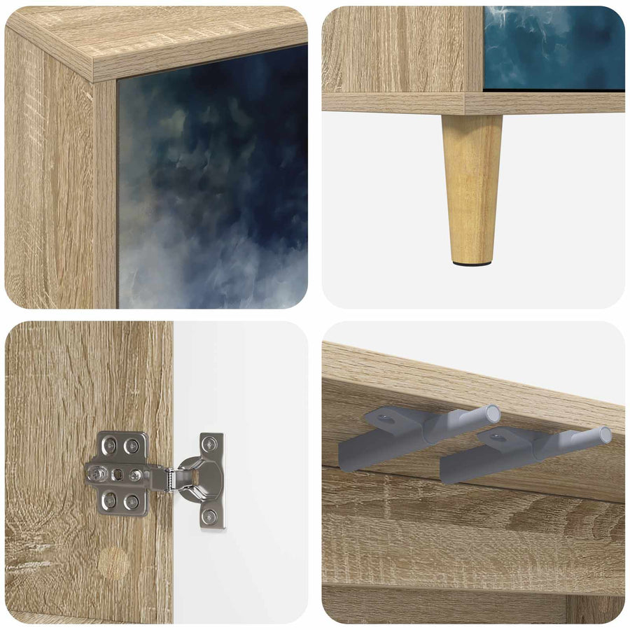 Dressoir RAALTE Sonoma 102 x 33 x 75 cm Bewerkt hout