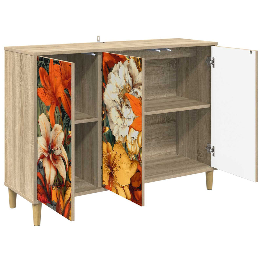Dressoir GENNEP Sonoma 102 x 33 x 75 cm Bewerkt hout