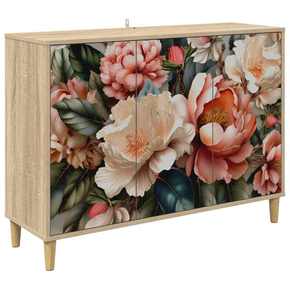 Dressoir BORNE Sonoma 102 x 33 x 75 cm Bewerkt hout