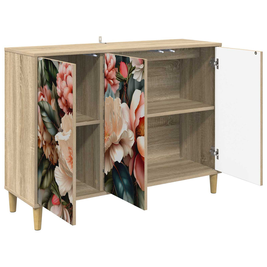 Dressoir BORNE Sonoma 102 x 33 x 75 cm Bewerkt hout