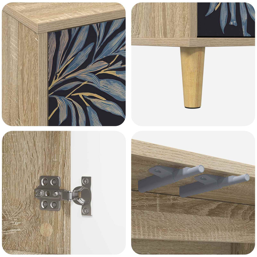 Dressoir DOKKUM Sonoma 102 x 33 x 75 cm Bewerkt hout
