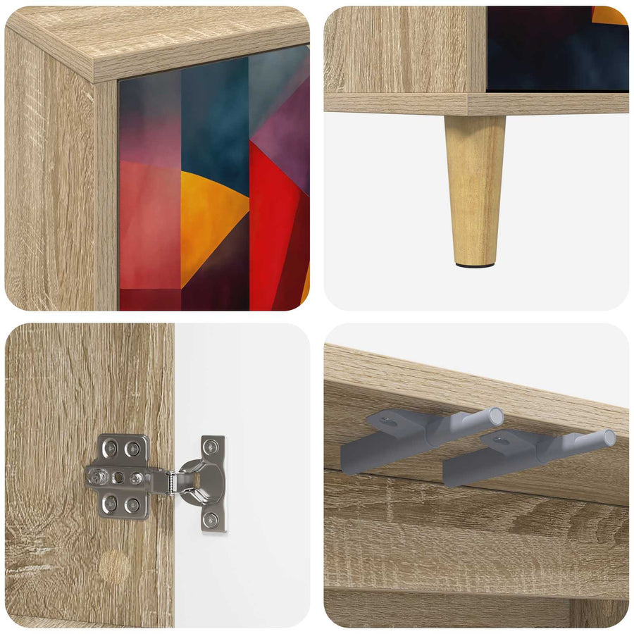 Dressoir HEESCH Sonoma 102 x 33 x 75 cm Bewerkt hout