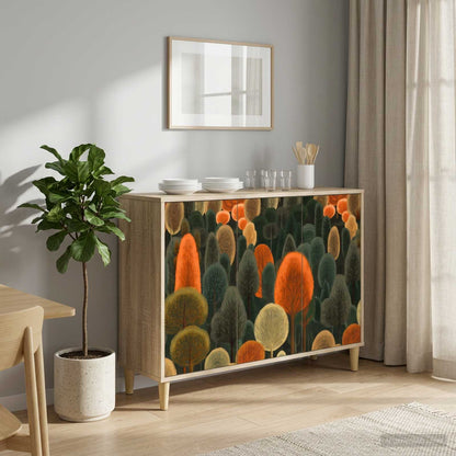Dressoir ZAANDAM Sonoma 102 x 33 x 75 cm Bewerkt hout