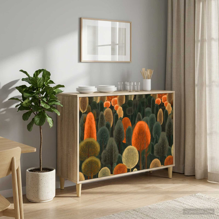 Dressoir ZAANDAM Sonoma 102 x 33 x 75 cm Bewerkt hout