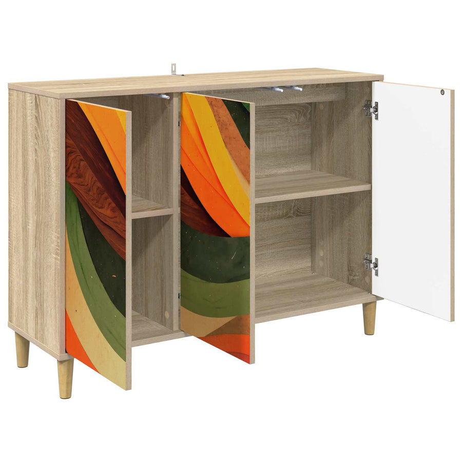 Dressoir BONN Sonoma 102 x 33 x 75 cm Bewerkt hout