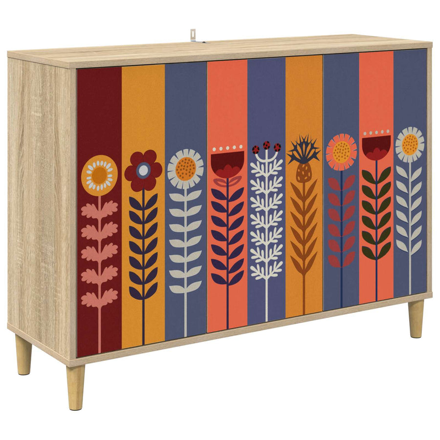 Dressoir ESSEN Sonoma 102 x 33 x 75 cm Bewerkt hout