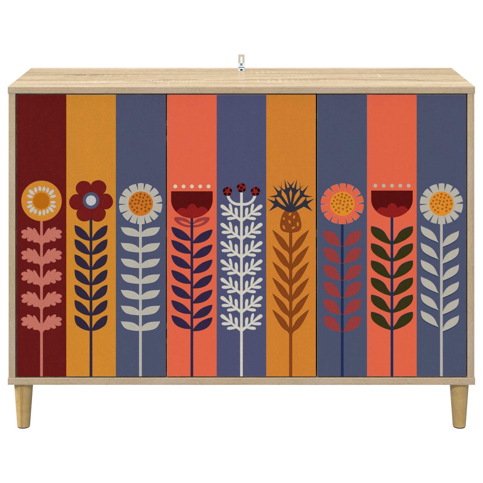Dressoir ESSEN Sonoma 102 x 33 x 75 cm Bewerkt hout