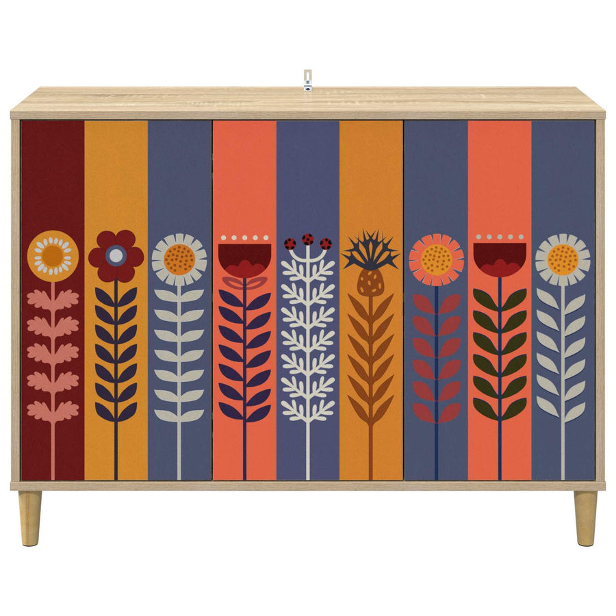 Dressoir ESSEN Sonoma 102 x 33 x 75 cm Bewerkt hout