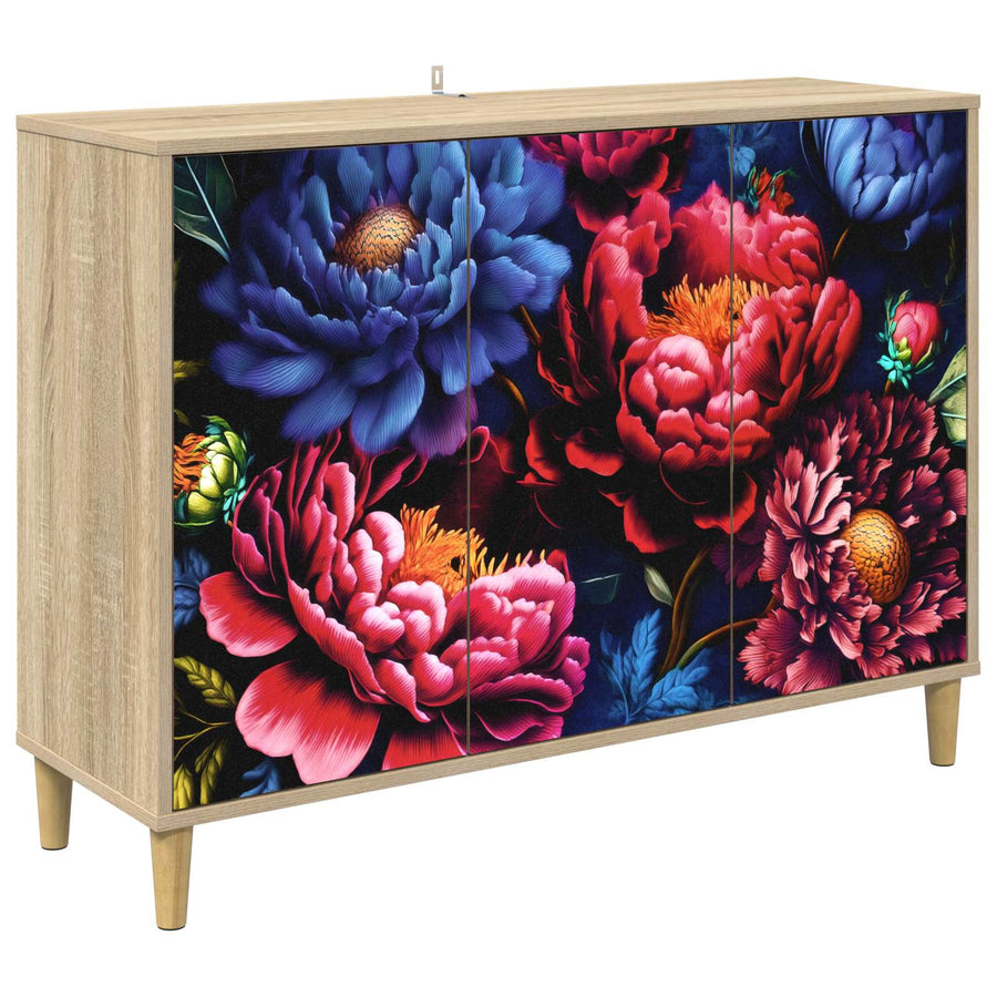 Dressoir KIEL Sonoma 102 x 33 x 75 cm Bewerkt hout