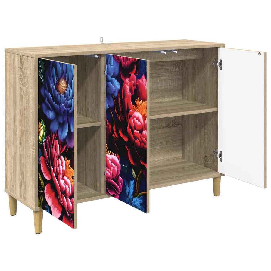 Dressoir KIEL Sonoma 102 x 33 x 75 cm Bewerkt hout