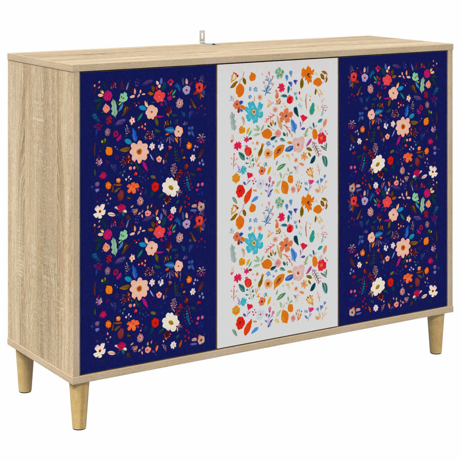 Dressoir MAINZ Sonoma 102 x 33 x 75 cm Bewerkt hout
