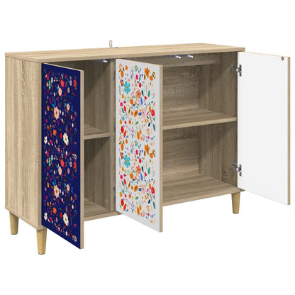 Dressoir MAINZ Sonoma 102 x 33 x 75 cm Bewerkt hout