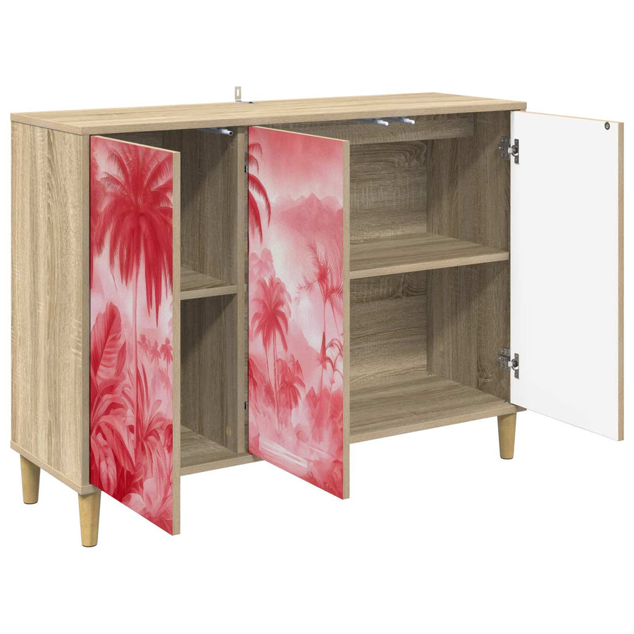 Dressoir AACHEN Sonoma 102 x 33 x 75 cm Bewerkt hout