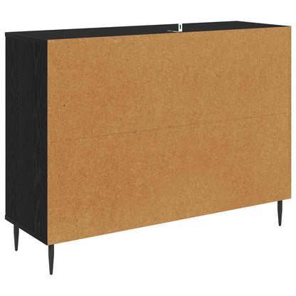 Dressoir OMMEN Zwart eiken 102 x 33 x 76 cm Bewerkt hout